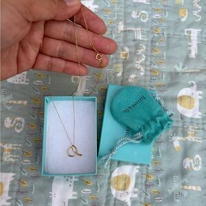 Tiffany & Co 18k necklace Alphabet Pendant Necklace